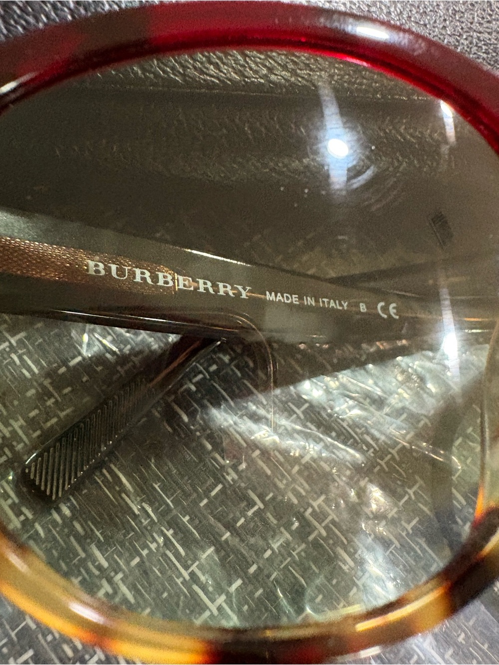 Burberry Women's Burgundy-to-Tortoise Gradient Sunglasses - Picture 9 of 10